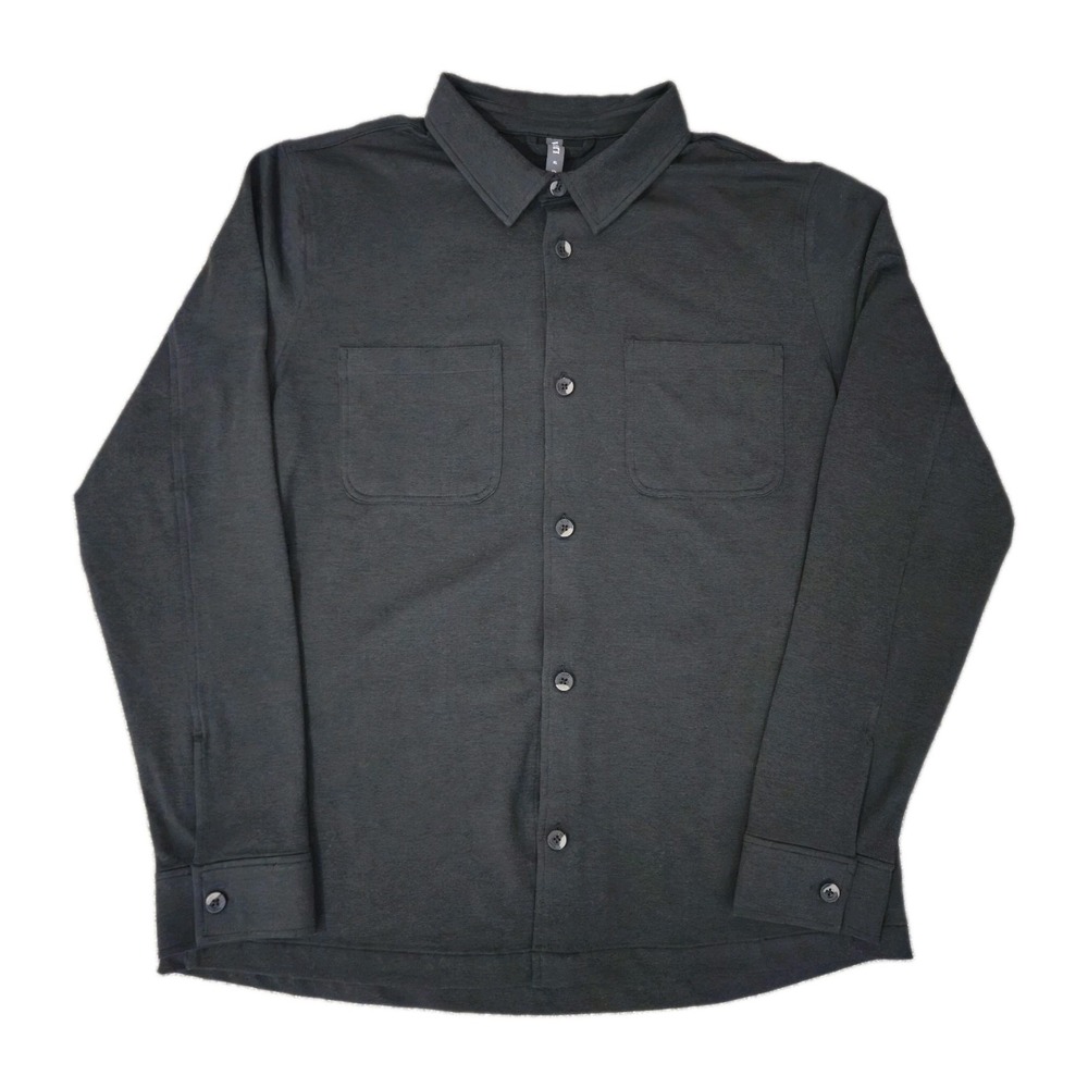 Vuori Button Down Shirt Mens XL Black Long Sleeve Performance Recycled V2009